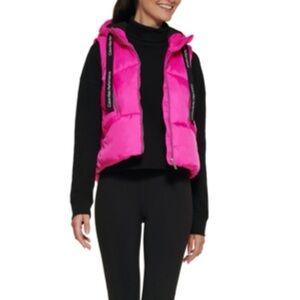 Calvin Klein NWT Women's Pink Puffer Vest